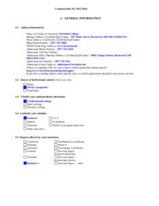 SAT / Common Data Set / ACT / Rolling admission / Education / Knowledge / University and college admissions / Integrated Postsecondary Education Data System / United States Department of Education