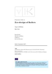 Preparatory Study on  Eco-design of Boilers Task 5 (FINAL) Base Case