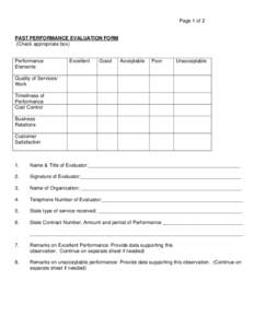 Microsoft Word - Past Performance Evaluation Form.doc