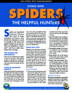 Less-Toxic Pest Management  living with Spiders the helpful hunters