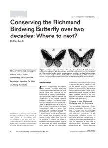 Conserving the Richmond Birdwing Butterfly over two decades: Where to next?