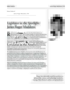 Water Matters!  James Roger Madalena | 1-1 Legislator in the Spotlight: James Roger Madalena