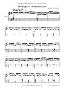 Free sheet music supplied by: www.music-scores.com  { The Flight of the Bumble-Bee