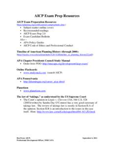 Microsoft Word - AICP Exam Prep Resources.doc
