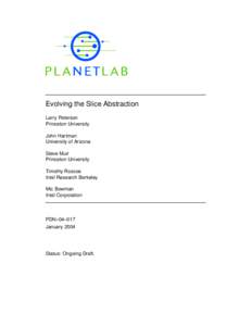 PlanetLab / Software testing