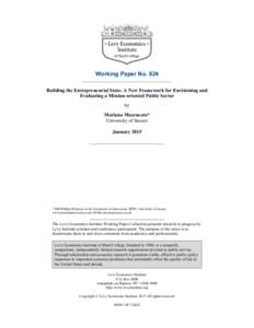 Building the Entrepreneurial State: A New Framework for Envisioning and Evaluating a Mission-oriented Public Sector