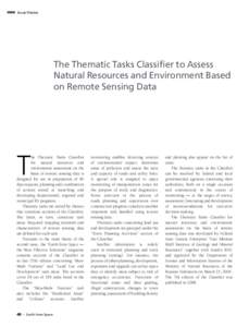 Issue theme  The Thematic Tasks Classifier to Assess Natural Resources and Environment Based on Remote Sensing Data