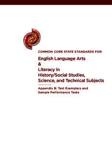 common core state STANDARDS FOR  English Language Arts & Literacy in History/Social Studies,