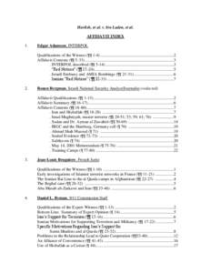 Havlish, et al. v. bin Laden, et al. AFFIDAVIT INDEX 1. Edgar Adamson, INTERPOL Qualifications of the Witness (¶¶ 1-4) .......................................................................2