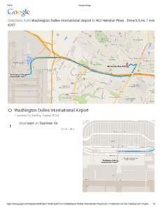 [removed]Google Maps Directions from Washington Dulles International Airport to 462 Herndon Pkwy Drive 5.5 mi, 7 min #207