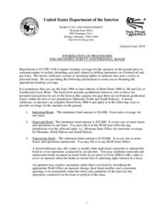 United States Department of the Interior BUREAU OF LAND MANAGEMENT Montana State Office 5001 Southgate Drive Billings, Montana[removed]http://www.blm.gov/mt