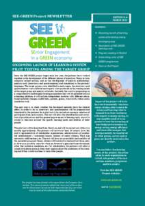 SEE-GREEN Project NEWSLETTER