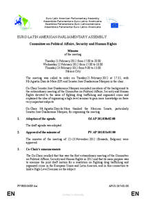 Euro-Latin American Parliamentary Assembly Assemblée Parlementaire Euro-Latino Américaine Asamblea Parlamentaria Euro-Latinoamericana Assembleia Parlamentar Euro-Latino-Americana  EURO-LATIN AMERICAN PARLIAMENTARY ASSE