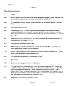 CARP Glossary  GLOSSARY Abbreviations and Acronyms §