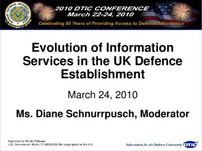 Evolution of Information Services in the UK Defence Establishment