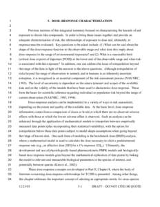 Chapter 5: Dose-Response Characterization - Exposure and Human Health Reassessment of 2,3,7,8-Tetrachlorodibenzo-p-Dioxin (TCDD) and Related Compounds Part III: Integrated Summary and Risk Characterization for 2,3,7,8-Te