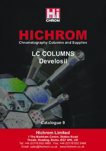 HICHROM Chromatography Columns and Supplies LC COLUMNS Develosil