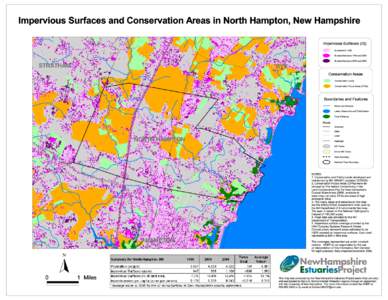 Impervious Surfaces and Conservation Areas in North Hampton, New Hampshire Impervious Surfaces (IS) IS present in 1990 IS added between 1990 and[removed]STRATHAM