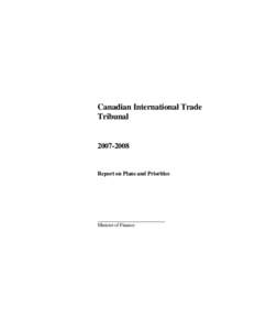 International trade / International relations / Americas / Franks Report / Canadian International Trade Tribunal / Tribunal / North American Free Trade Agreement