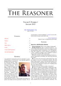 Volume 9, Number 1 January 2015 www.thereasoner.org ISSNterested reader is referred to Branden’s website for more information about the project and related work.