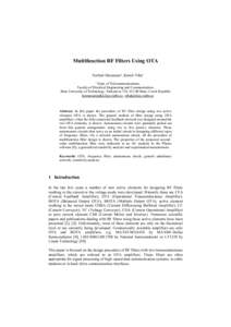 Multifunction RF Filters Using OTA.