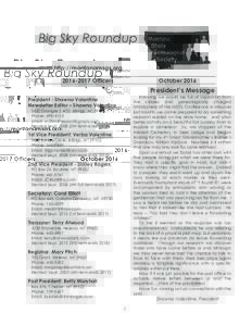 Big Sky Roundup http://montanamsgs.orgOfficers October 2016