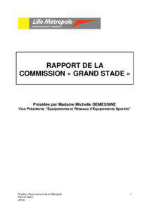 RAPPORT COMMISSION GRAND STADE