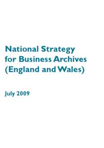 National Strategy for Business Archives - England and Wales