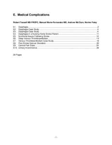 Rehabilitation medicine / Dysphagia / Swallowing / Lateral medullary syndrome / Thickened fluids / Aspiration pneumonia / Pulmonary aspiration / Speech and language pathology / Stroke recovery / Medicine / Health / Stroke