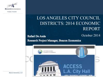 Analysis. Answers  LOS ANGELES CITY COUNCIL DISTRICTS: 2014 ECONOMIC REPORT October 2014