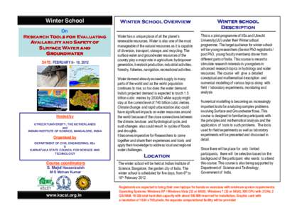 Earth / Aquifers / Water management / Groundwater / Liquid water / Majid Hassanizadeh / Indian Institute of Science / Water resources / National Centre for Science Information / Water / Hydrology / Hydraulic engineering