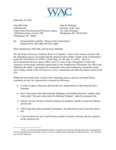 Politics of the United States / Clean Water Act / United States Environmental Protection Agency / Federal Register / Rulemaking / Regulatory Flexibility Act / Public comment / Regulations.gov / Guidance document / United States administrative law / Government / Law