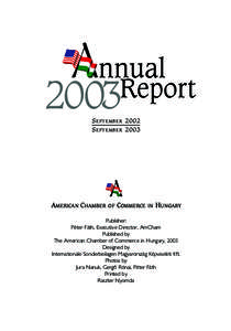 nnual Report 2003 S EPTEMBER 2002 S EPTEMBER 2003