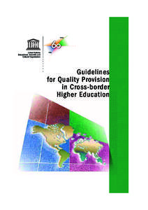 Guidelines for quality provision in cross-border higher education; 2005