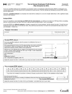 Tax on Excess Employees Profit-Sharing  Plan Amounts for 2012 