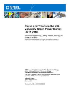 Status and Trends in the U.S. Voluntary Green Power MarketData)