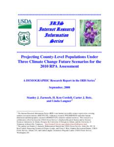 Special Report on Emissions Scenarios / Environmental economics / Demography / Intergovernmental Panel on Climate Change / Climate change scenario / Italian Volleyball League / A1 Steak Sauce / Population growth / Climate change / Food and drink / Environment