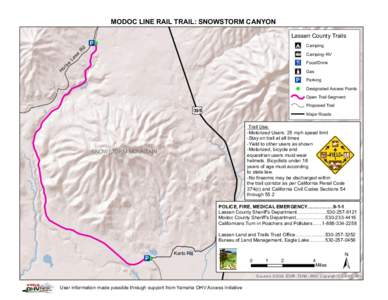 MODOC LINE RAIL TRAIL: SNOWSTORM CANYON Lassen County Trails A I