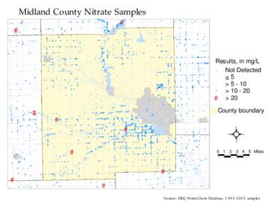 Midland County Nitrate Samples # S # S