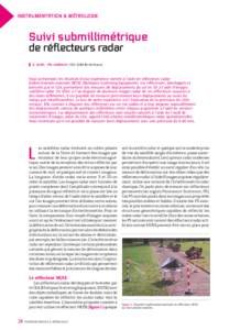 InsTRumenTATIOn & mÉTROLOgIe  suivi submillimétrique de réflecteurs radar G. quin - Ph. Loreaux / cea–Dam Île-de-france