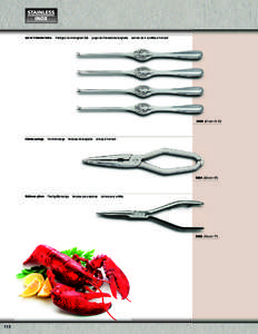 set of 4 lobster forks  4 teiliges Hummergabel-Set juego de 4 tenedores langosta