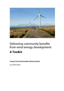 Delivering community benefits from wind power development