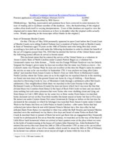 Southern Campaign American Revolution Pension Statements Pension application of Ezekiel Folkner (Fortner) S3374 fn18NC Transcribed by Will Graves[removed]Methodology: Spelling, punctuation and grammar have been corrected