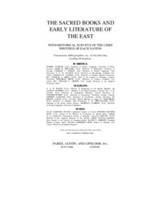The Sacred Books and Early Literature of the East, Volume X, 1917