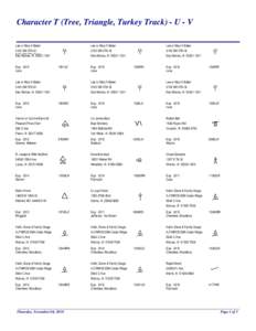 Character T (Tree, Triangle, Turkey Track) - U - V Lee or Mary K Baker Lee or Mary K Baker  Lee or Mary K Baker