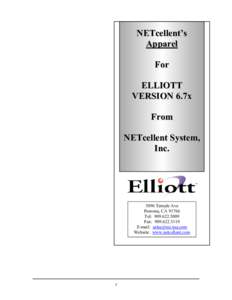 NETcellent’s Apparel For ELLIOTT VERSION 6.7x From