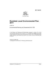 2011 No 621  New South Wales Rockdale Local Environmental Plan 2011