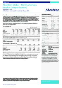 AugustAberdeen Global - North American Smaller Companies Fund Anteilsklasse I - 2 Acc