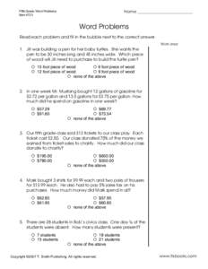Word Problems for Fifth Grade