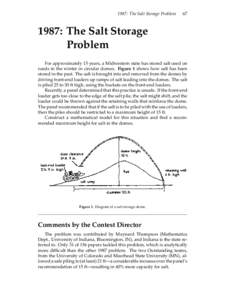 1987: The Salt Storage Problem: The Salt Storage Problem